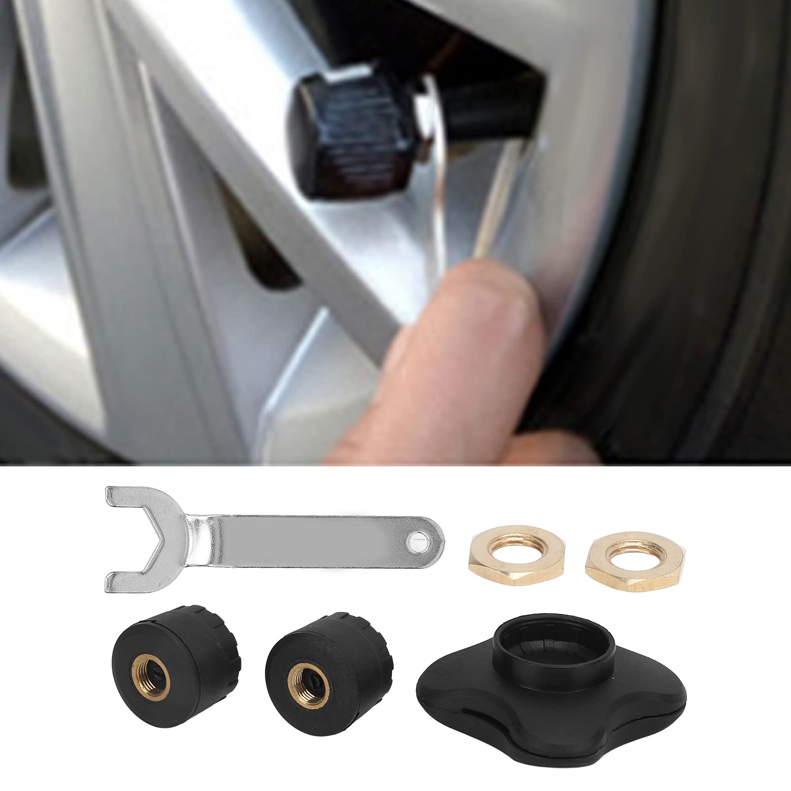 Cocoarm Capteurs TPMS pour Moto Capteur de Pression des Pneus ABS 1.0 à 3.5 Bluetooth 4.0 Externe intégré avec Alertes de Température pour Motos, Véhicules électriques, Vélos