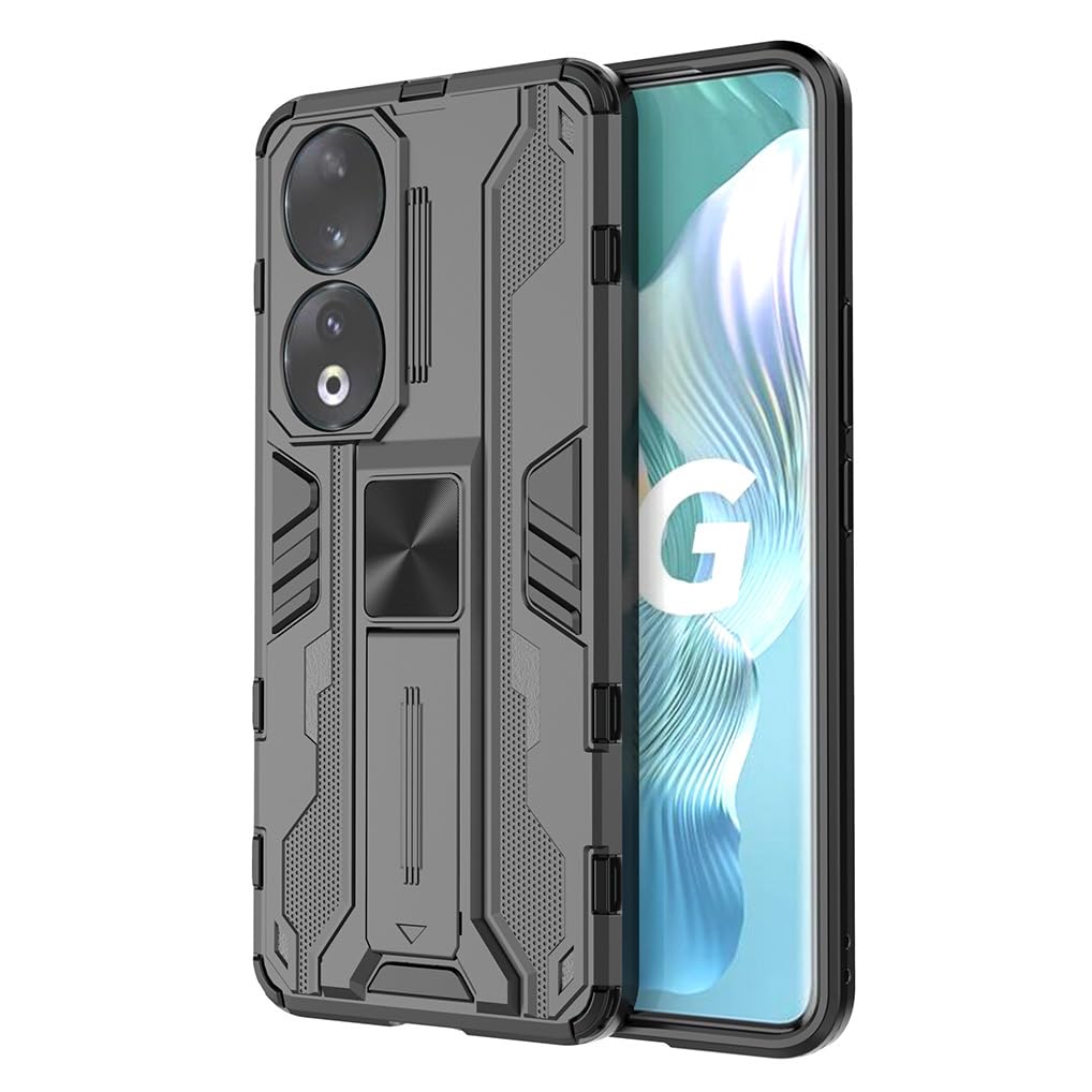 SEAHAI Cover per Xiaomi Redmi Note 12 PRO 4G, [Militare Anti-Caduta] Cornice Paraurti in Silicone Morbido Ultra Sottile Custodia, con Supporto Pieghevole Nascosto Kickstand - Verde