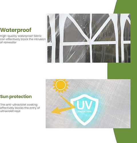 Miniatura 5 de FDW - Toldo para fiesta boda paredes desmontables color blanco 10 x 30