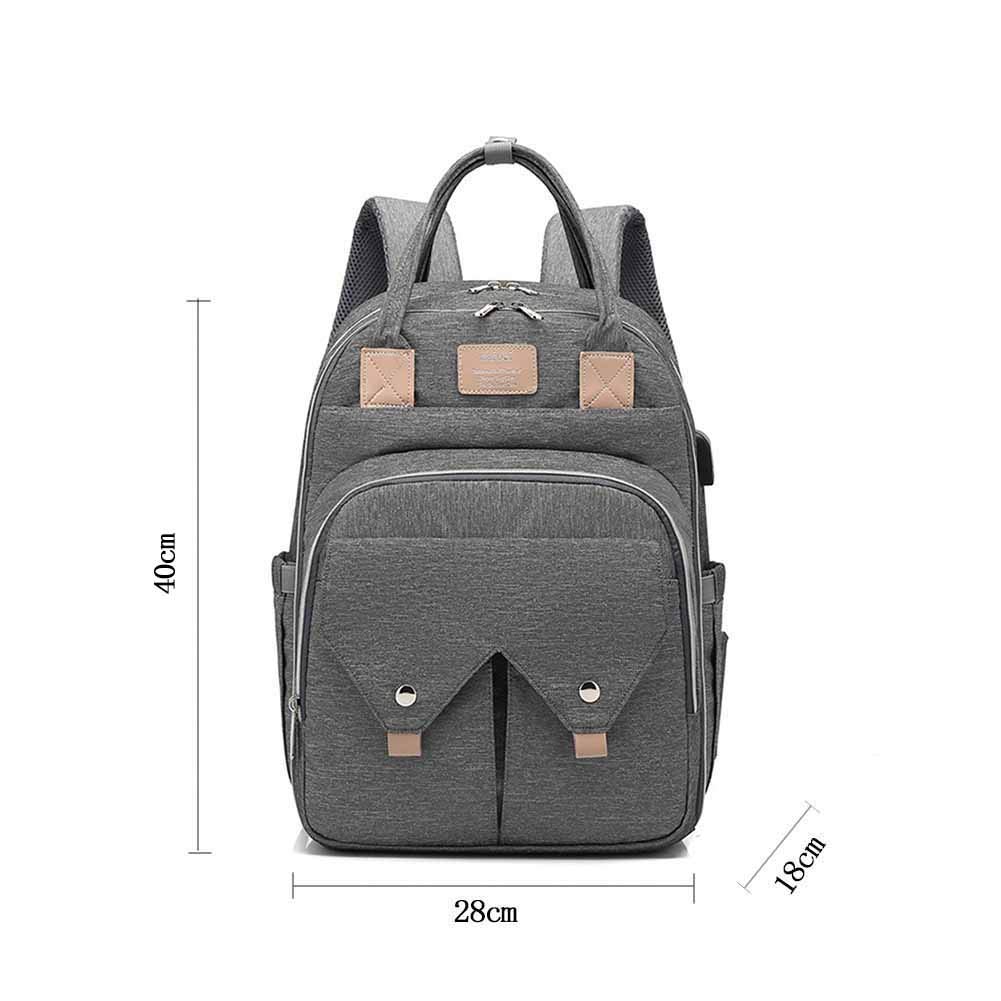 LAI HO Zaino Moda Impermeabile Multi-Function Grande capacità Mummy Bag Bottiglia di Isolamento Materna Bambino Fuori Diaper Bag Zaino Borsa Bambino,Blu
