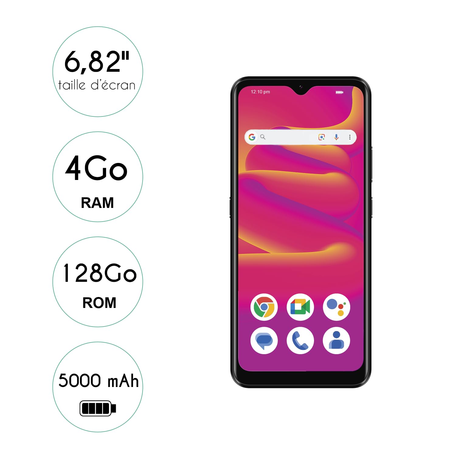 Smartphone Logicom Luma 128Go Noir