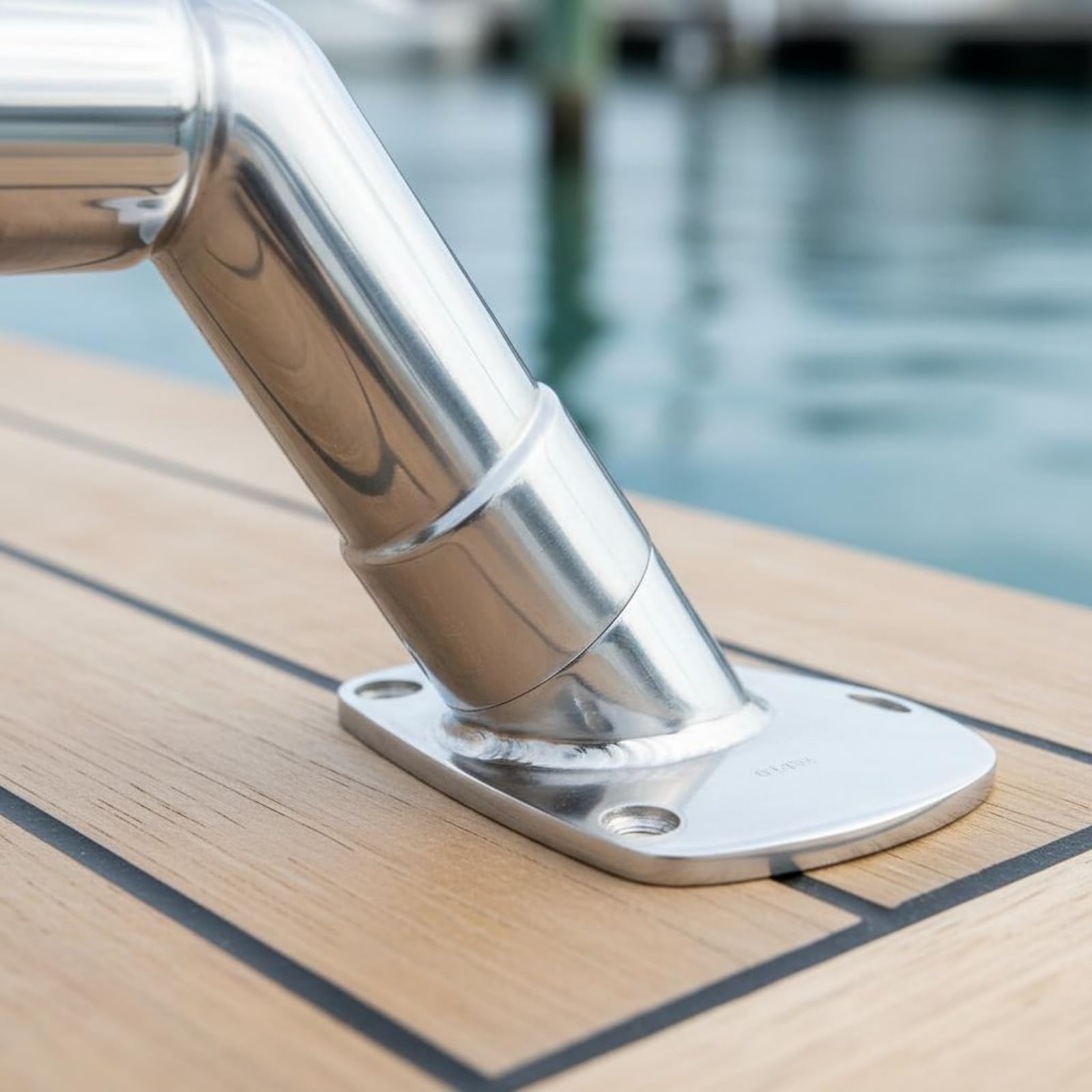 Einbau Rutenhalter Boot spiegelpoliert Edelstahl Angelrutenhalter hochglanzpoliert Bootszubehör für Yacht, Salzwasser