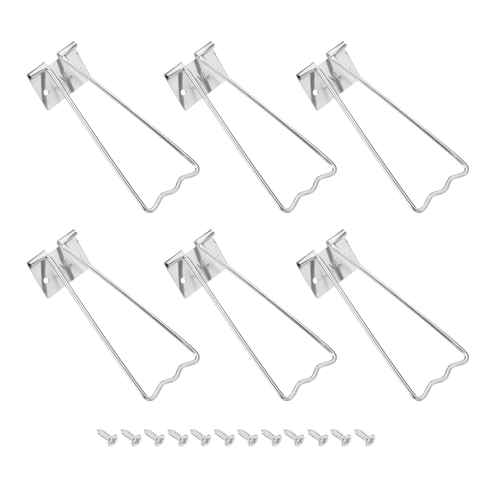 PATIKIL 4.37" Easel Back, 6 Sets Metal Picture Frame Back Stand Photo Frame Easel Back Support with Screws for Crafts Art Frames Supplies Paintings Display, Silver Tone