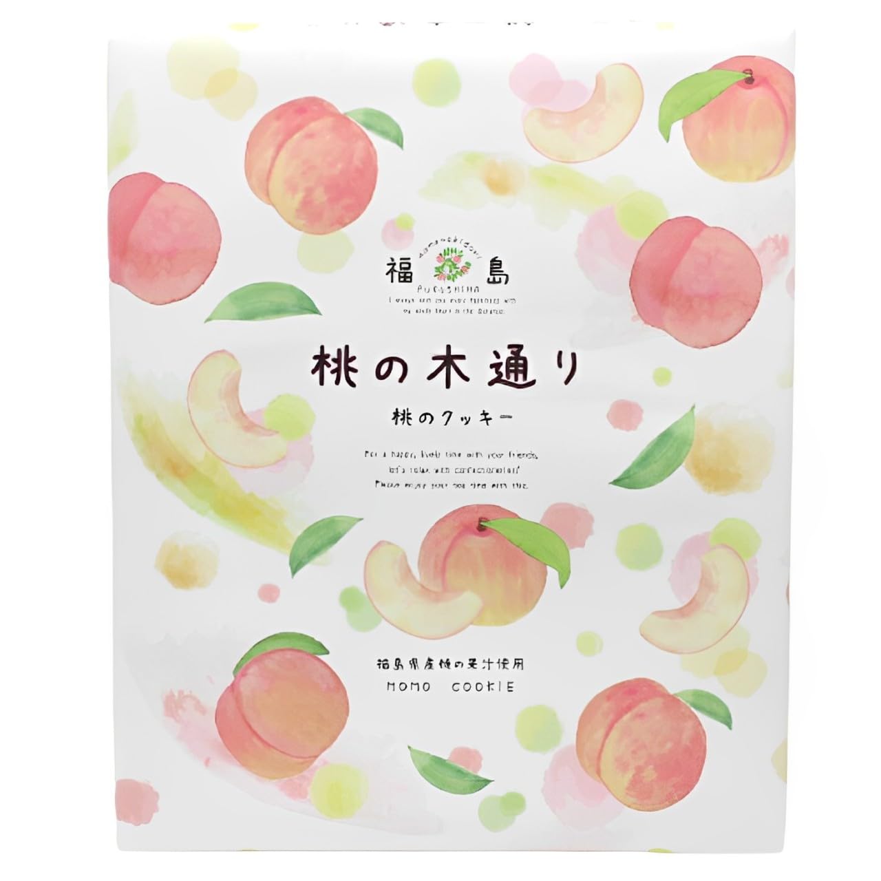 昭宝製菓 福島 桃の木通り桃のクッキー プリントクッキー クッキー 桃クッキー ピーチ チョコレート 焼菓子 お土産 ふくしまプライド