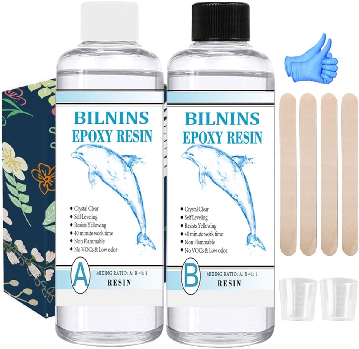 Epoxy Resin and Hardener Kit - 1L / 33.8oz Art Resin, Crystal Clear ...