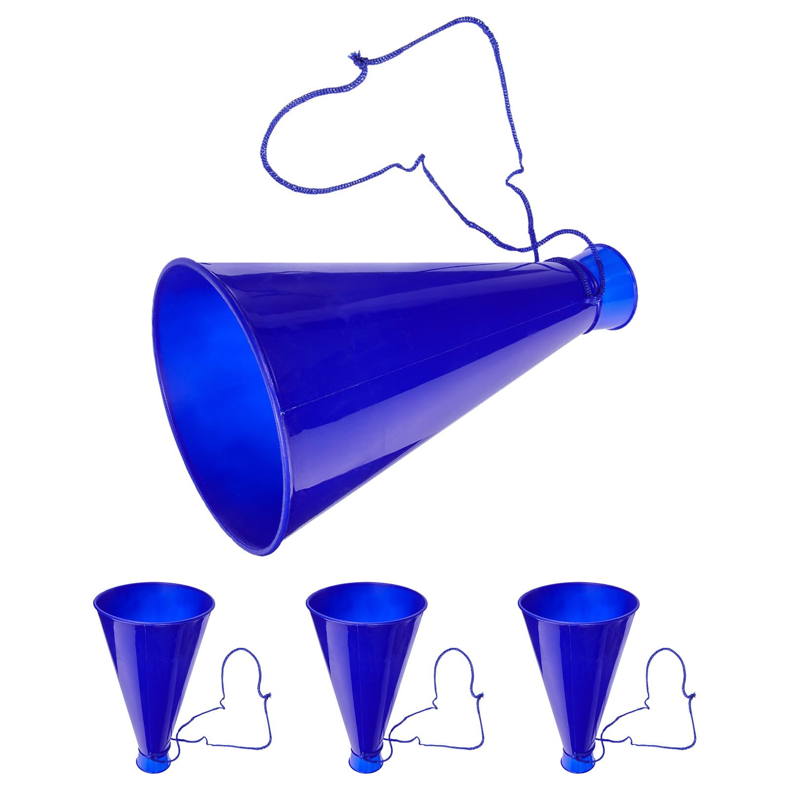 GRIRIW 4 Pezzi Megafono in Plastica Colorato per Feste e Partite di Calcio Giocattolo Tromba da Festa per Accessorio Rumoroso per Eventi Sportivi e Celebrazioni - 2