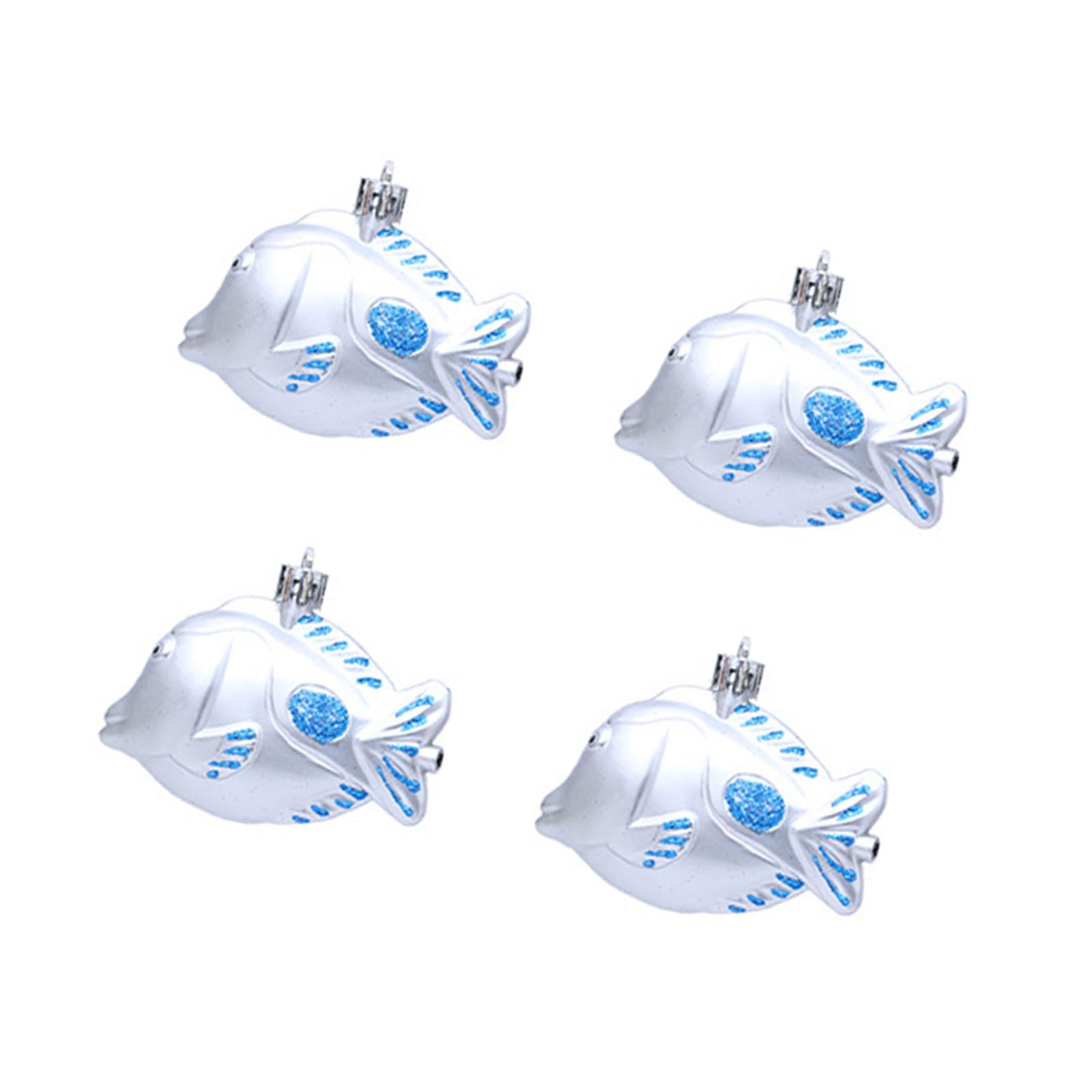 NMFLAB 4Pcs Sea Animal Christmas Tree Decoration Mackerel Fish Shape Hanging Ornament for Holiday Party Centerpieces Christmas Tree Ornamentation