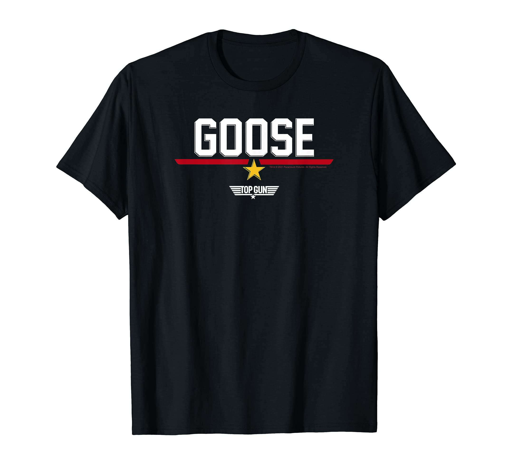 Top GunGoose Line Text Logo T-ShirtOEKO-TEX STANDARD 100