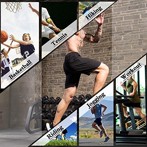 Ajcoflt Shorts de esportes Bolsos de secagem rápida Solto respirável Gym Running Workout Activewear