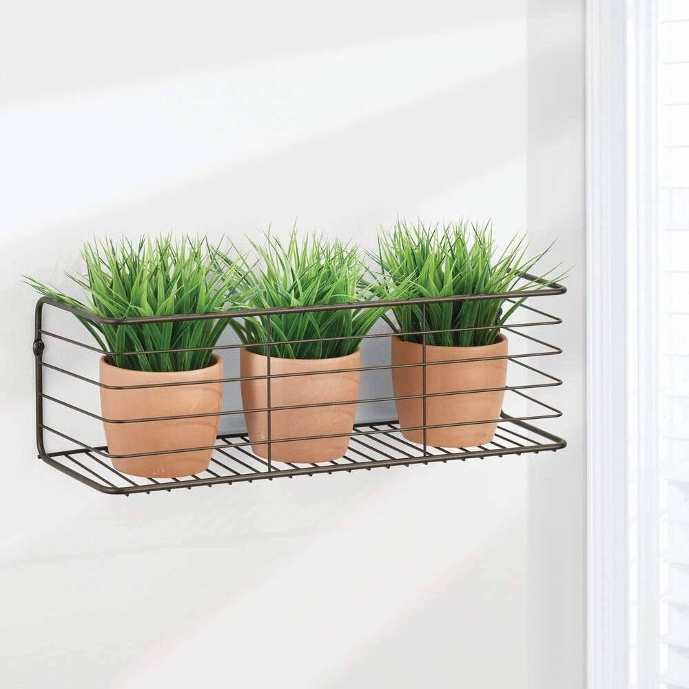Craft Mshopr "Black Wall Mounted Plant Stand - Medium Size Metal Plant Display Shelf - 16x5x5.5 Inches (B0CRZ587ZN) Amazon Price History, Amazon Price Tracker
