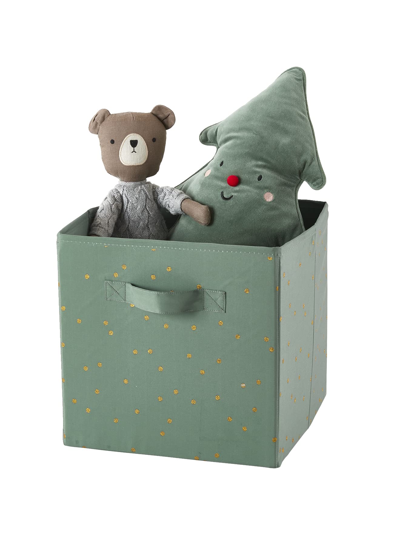 VERTBAUDET Lot de 3 bacs de rangement GREEN FOREST marron vert