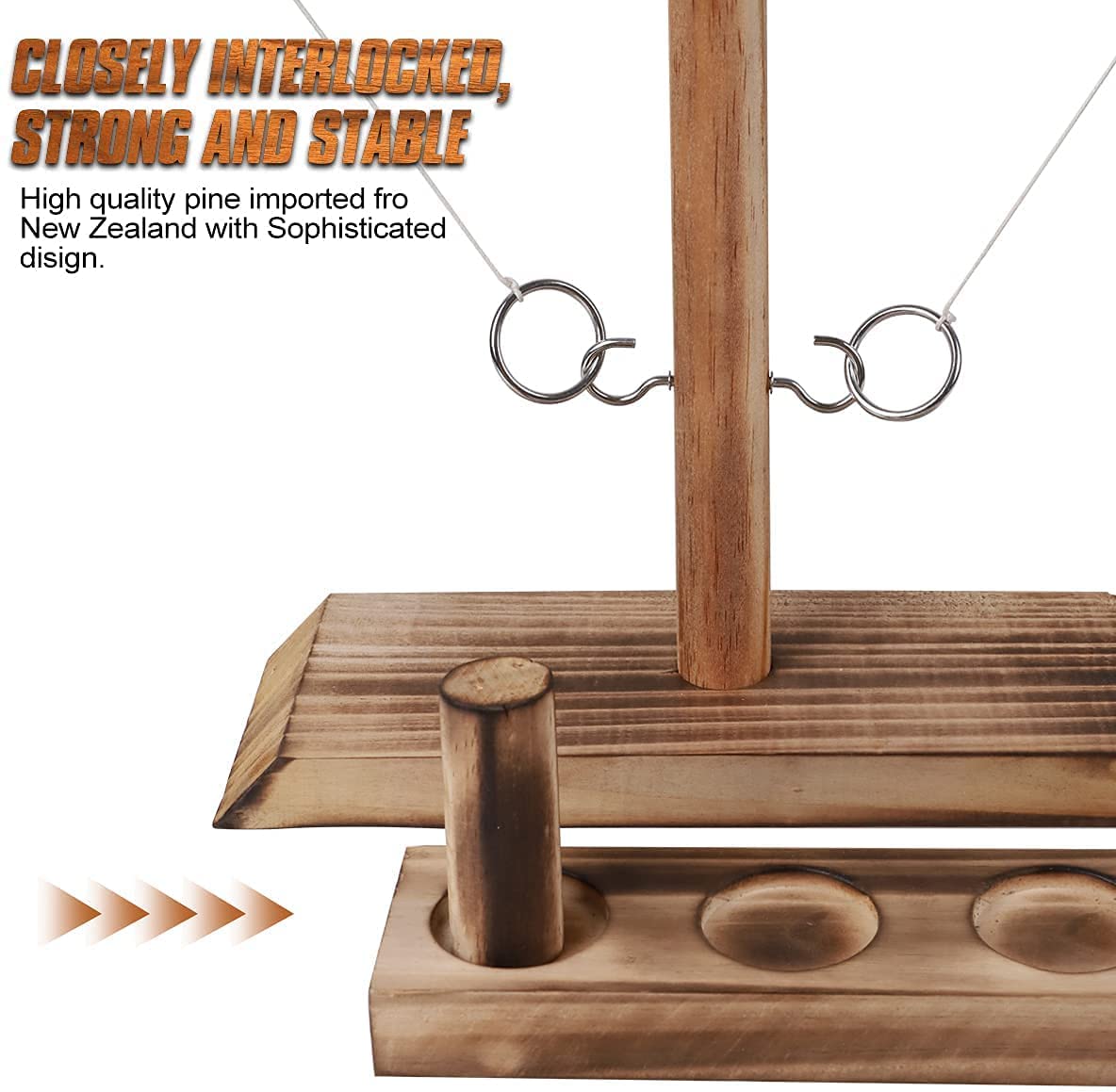 Roccar Ring Toss Game, Ring Toss with Shot Ladder,Table Hook and Ring  Battle Game , Handmade Wooden Fast-paced Interactive Entertainment Game for  Home, Party ,Games,Toys (Large Size) : Amazon.com.au: Toys & Games
