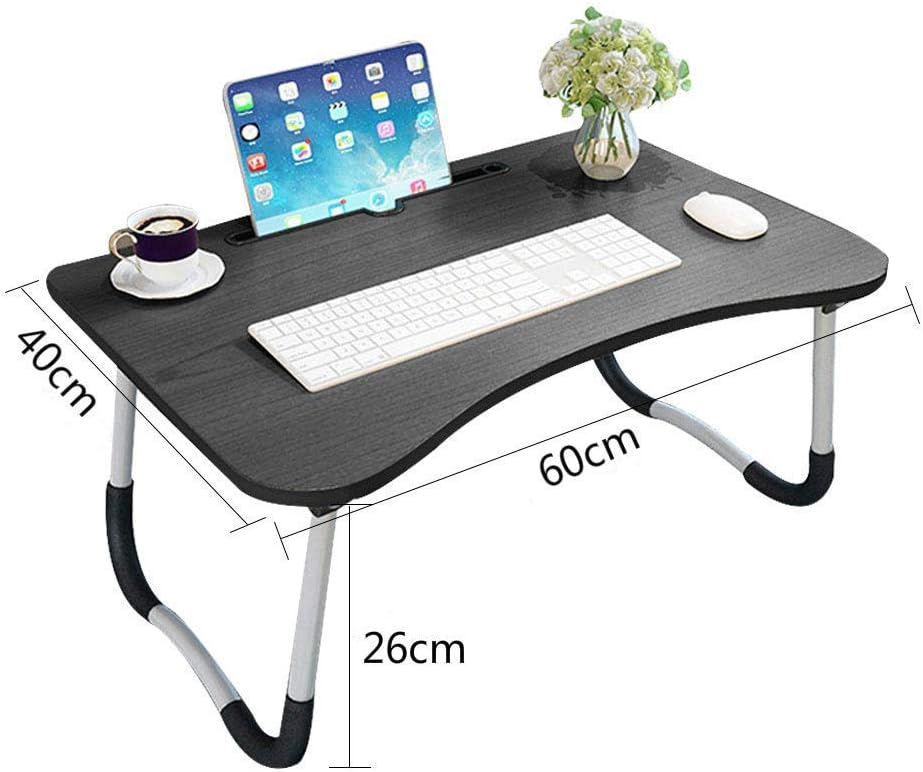 Blасk Frіdау Clеаrаnсе Foldable Bed Tray Lap Desk, Portable Lap Desk with Phone Slots Notebook Table Dorm Desk, Small Desk Folding Small Dormitory Table, Perfect for Watching Movie on Bed Or As Personal Dinning Table