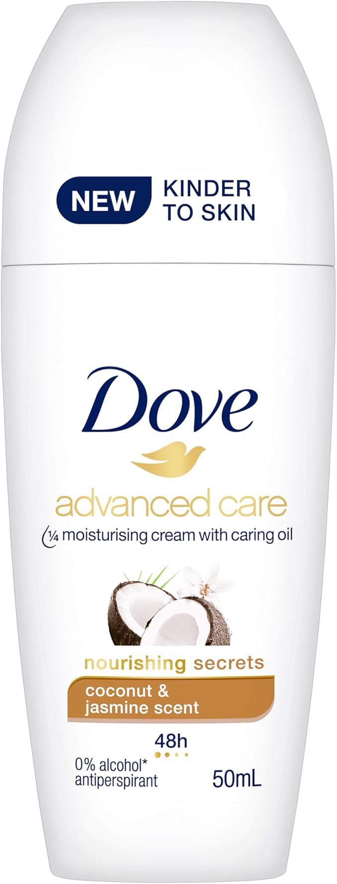 Dove Nourishing Secrets Coconut Jasmine Flower Antiperspirant Roll On Deodorant 50ml With Moisturizing Cream Long Lasting Fresh Fragrance Alcohol Free Gentle On Skin 48 Hours Sweat And Odor Protection Dermatologically Tested Cruelty Free Roll On For Soft Smooth Underarms