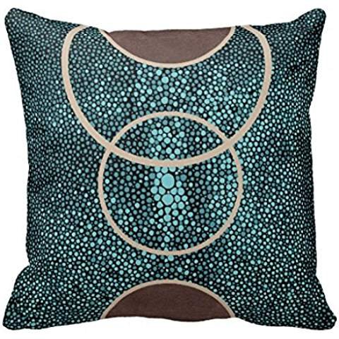 Turquoise Aqua Blue Brown Shagreen Circle Throw Rcd614547a4c540508fc5420bd2c05717 I5fqz 8byvr Pillow Case