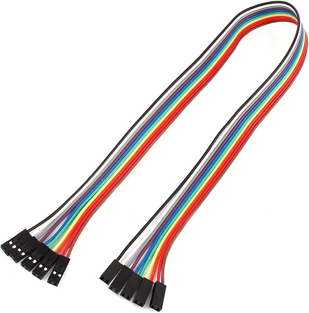 sourcing map 40cm 2.54mm Female to Female F/F Jumper Cable Connector 5 Pcs