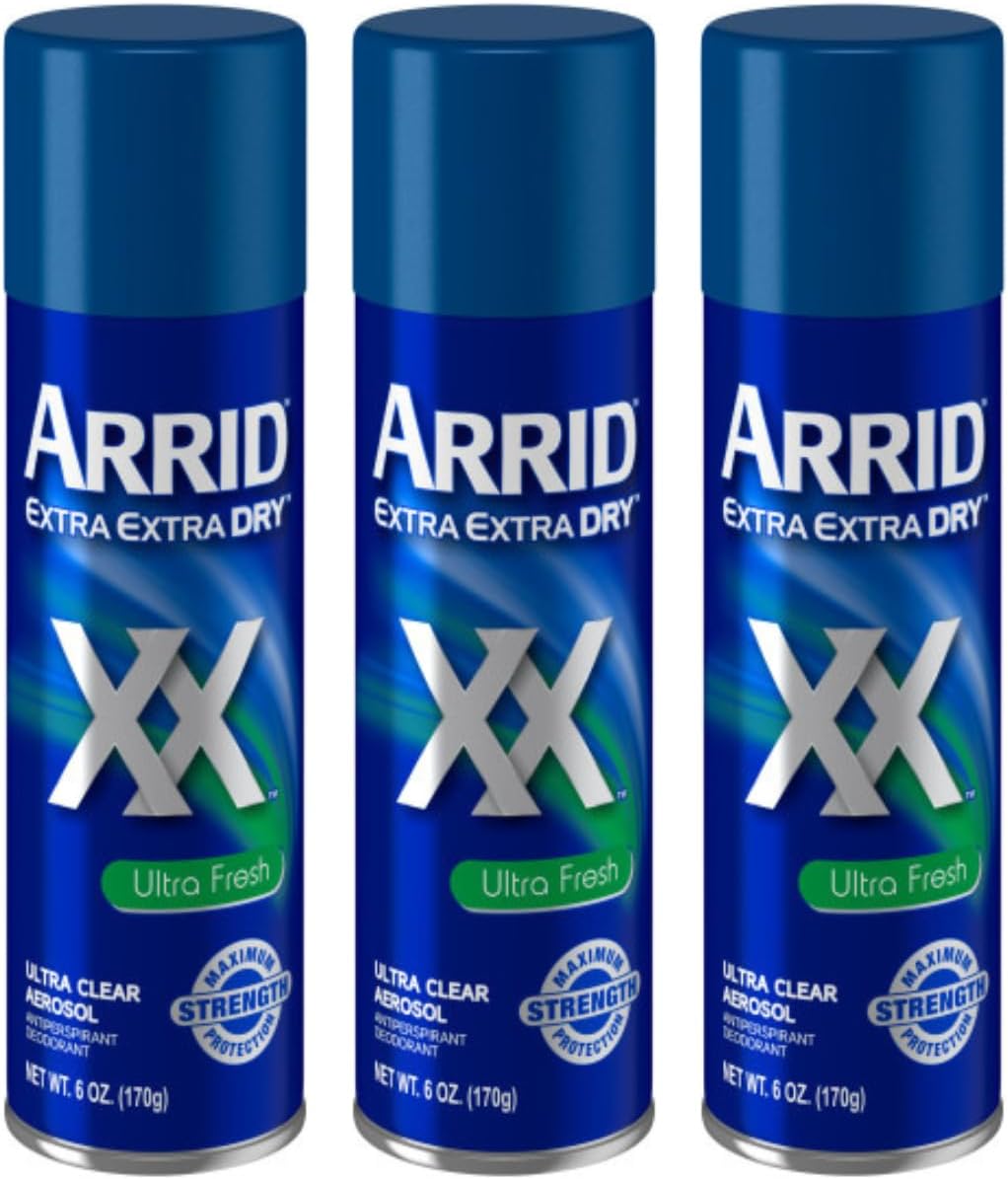XX Ultra Clear Anti-Perspirant Deodorant Spray, Ultra Fresh, 6 Ounce (Pack of 3)