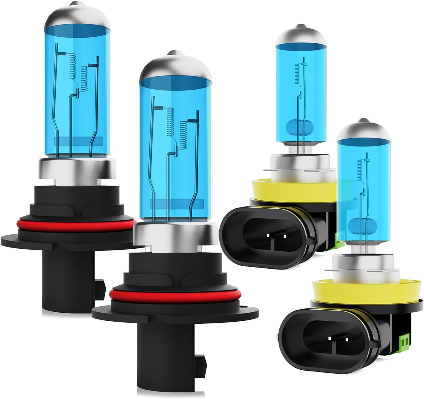 Headlights Fit for Nissan Frontier 2005-2022 Halogen Headlight Bulbs, 9007 High/Low Beams h11 Fog Lights, High Power 6000K White Light, Pack of 4