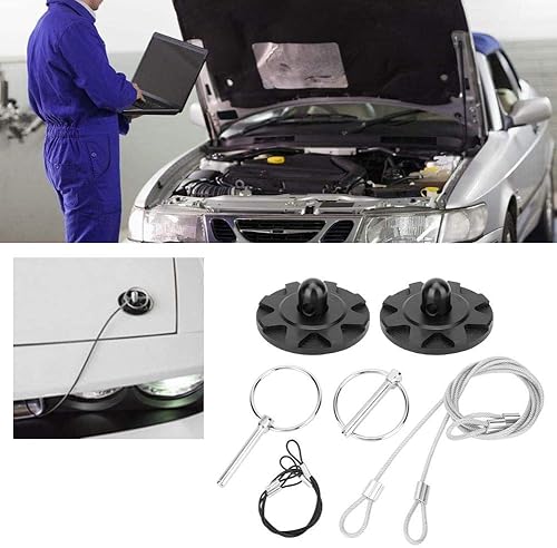 Miniatura 3 de Qii lu Hood Pin Lock, Universal CNC Billet Aluminio Car Racing Sport Capó Pin Lock Kit de accesorios