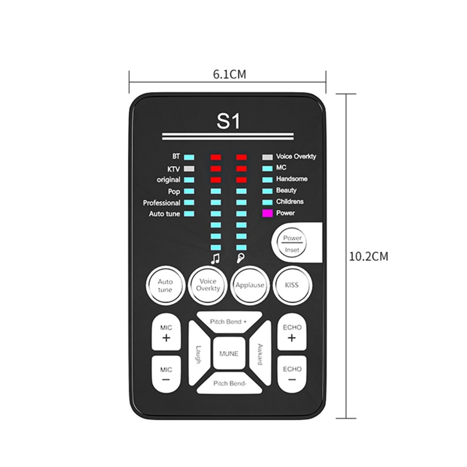 Mixeur Audio Professionnel, Carte Son S1 Live, Casque USB Externe, Microphone, Carte Son De Diffusion en Direct pour Téléphone Portable, Ordinateur, Pc,