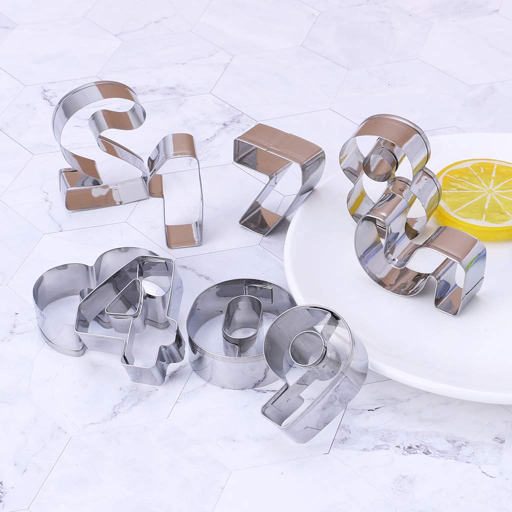 9-teiliges Zahlen-Ausstechformen Set Aus Edelstahl – Für Kekse, Teig & Käse, 7,6 Cm