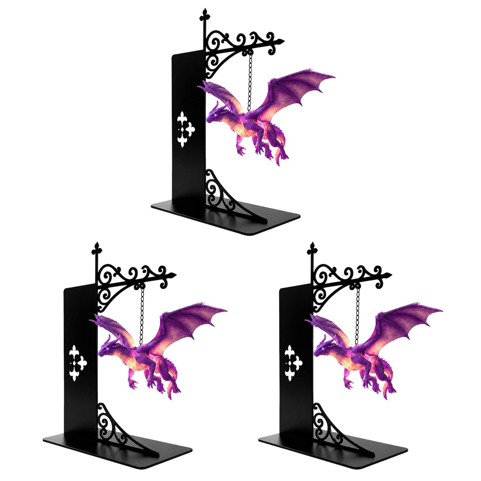 Floating Dragon Bookshelf Lamp | Library Lantern Mini Book Shelf Nook Light