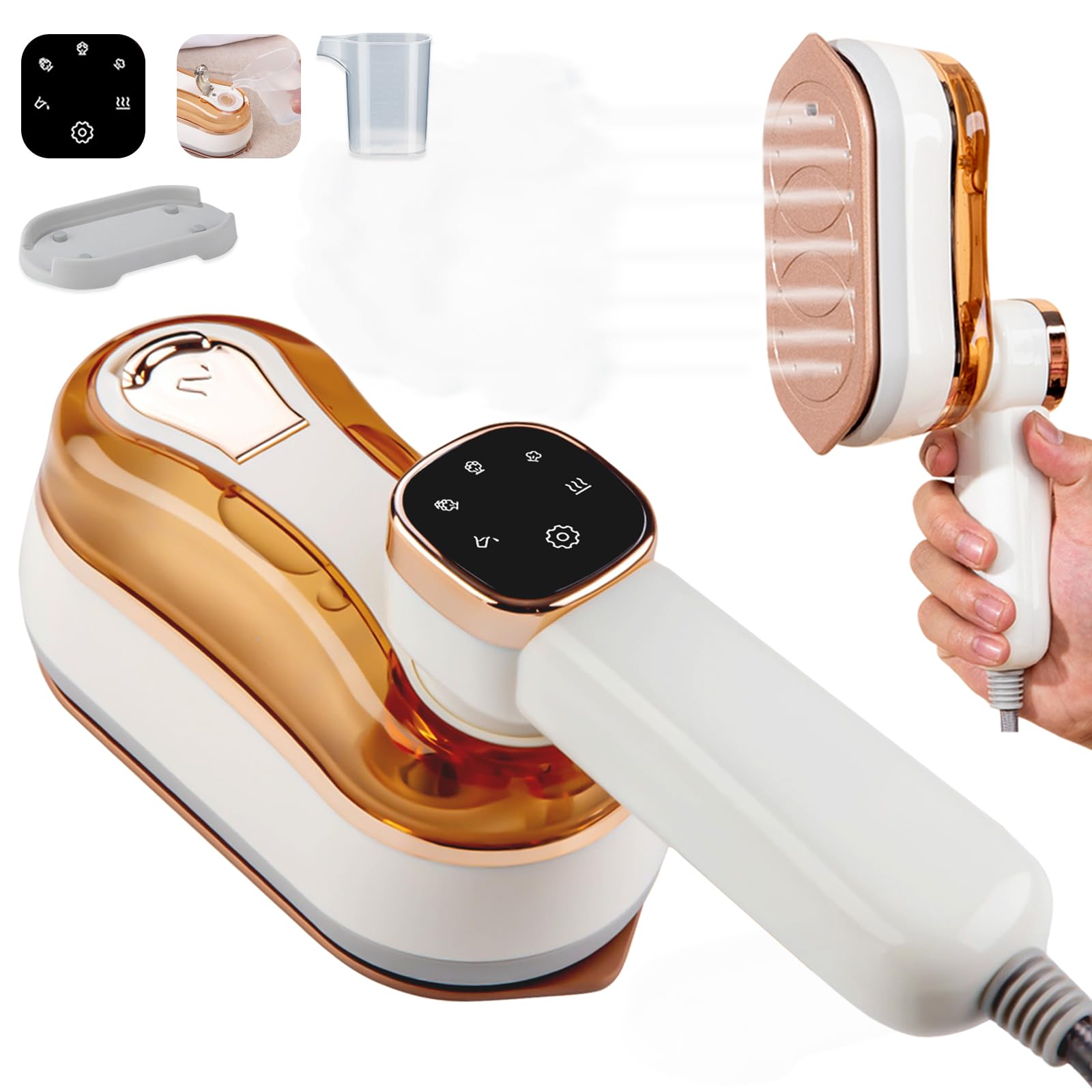 Ferro Da Stiro Verticale A Vapore 1300W - Pieghevole Per Viaggi, Casa E Ufficio - Foto 12