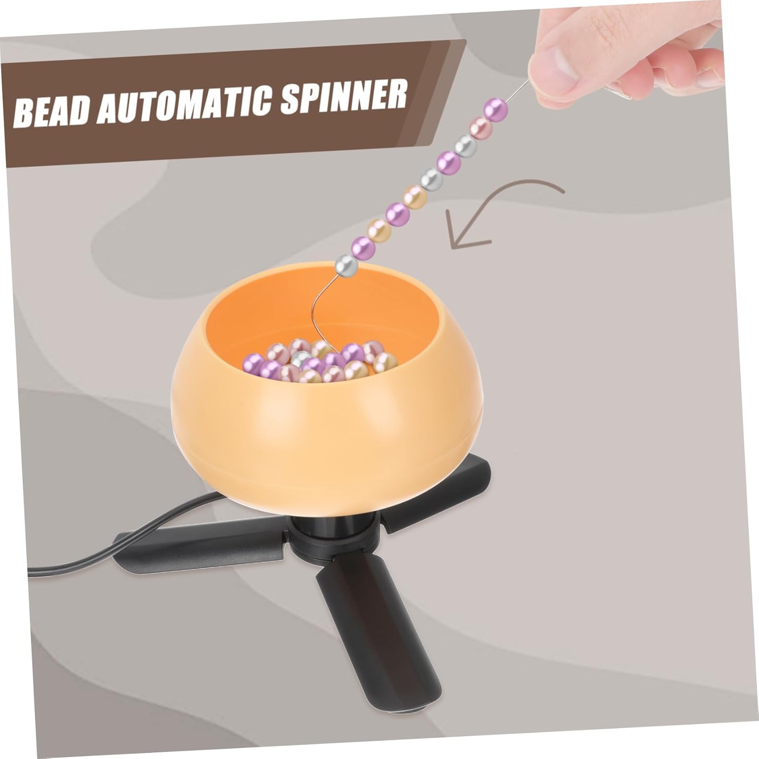 STOBOK Electric Bead Threading Bowl Beading Machine Accessory DIY Jewelry Making Tool
