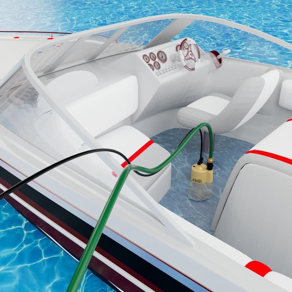 K2 Pumps UTM01602K 1/6 HP Thermoplastic Submersible Utility Pump