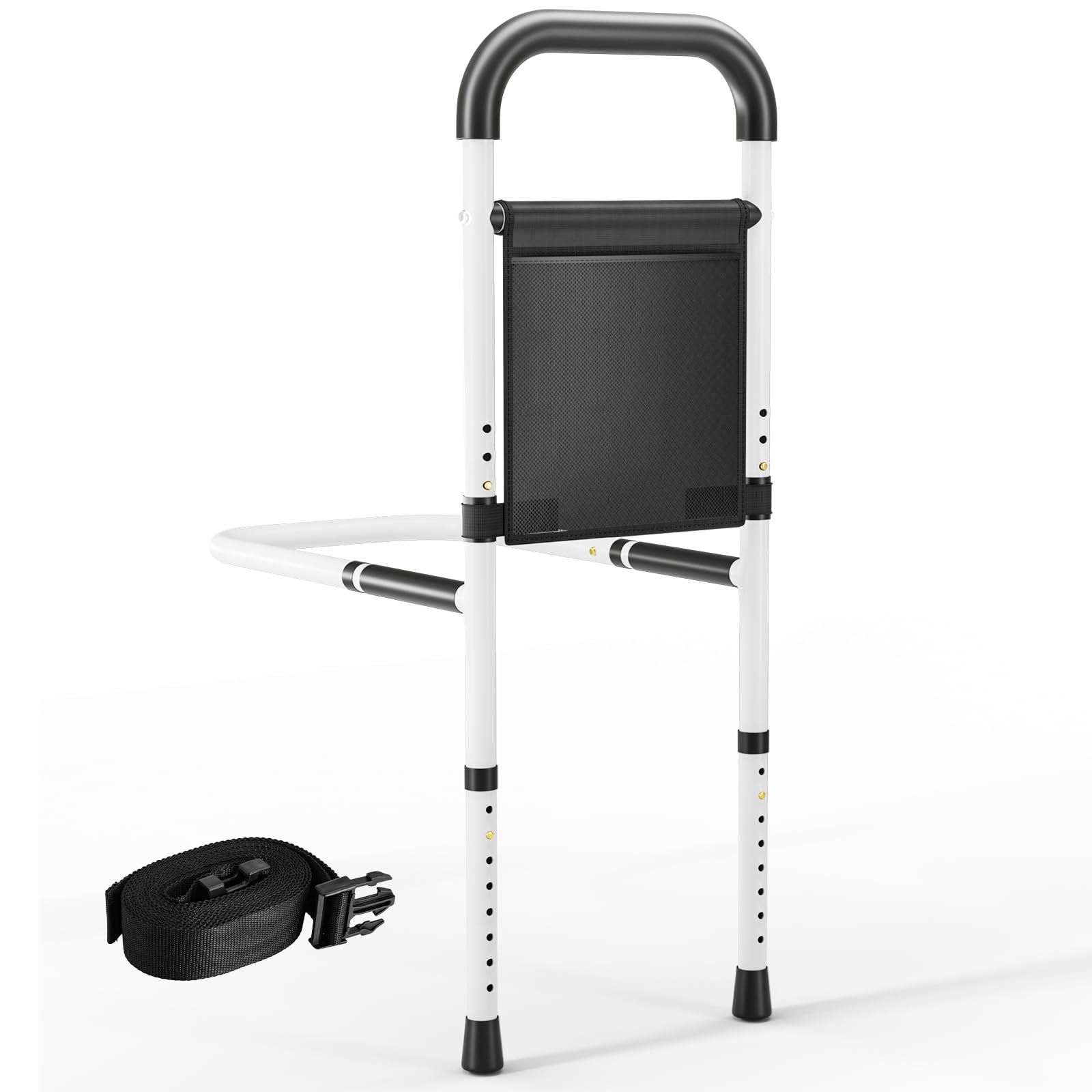 LIFERUN Barriera Letto, Barra da letto, Sponda Letto Anziani Anticaduta Regolabile in Altezza, per Anziani e Disabili, Stabile con Cinghia di Sicurezza, per Evitare Cadute Notturne (grande)