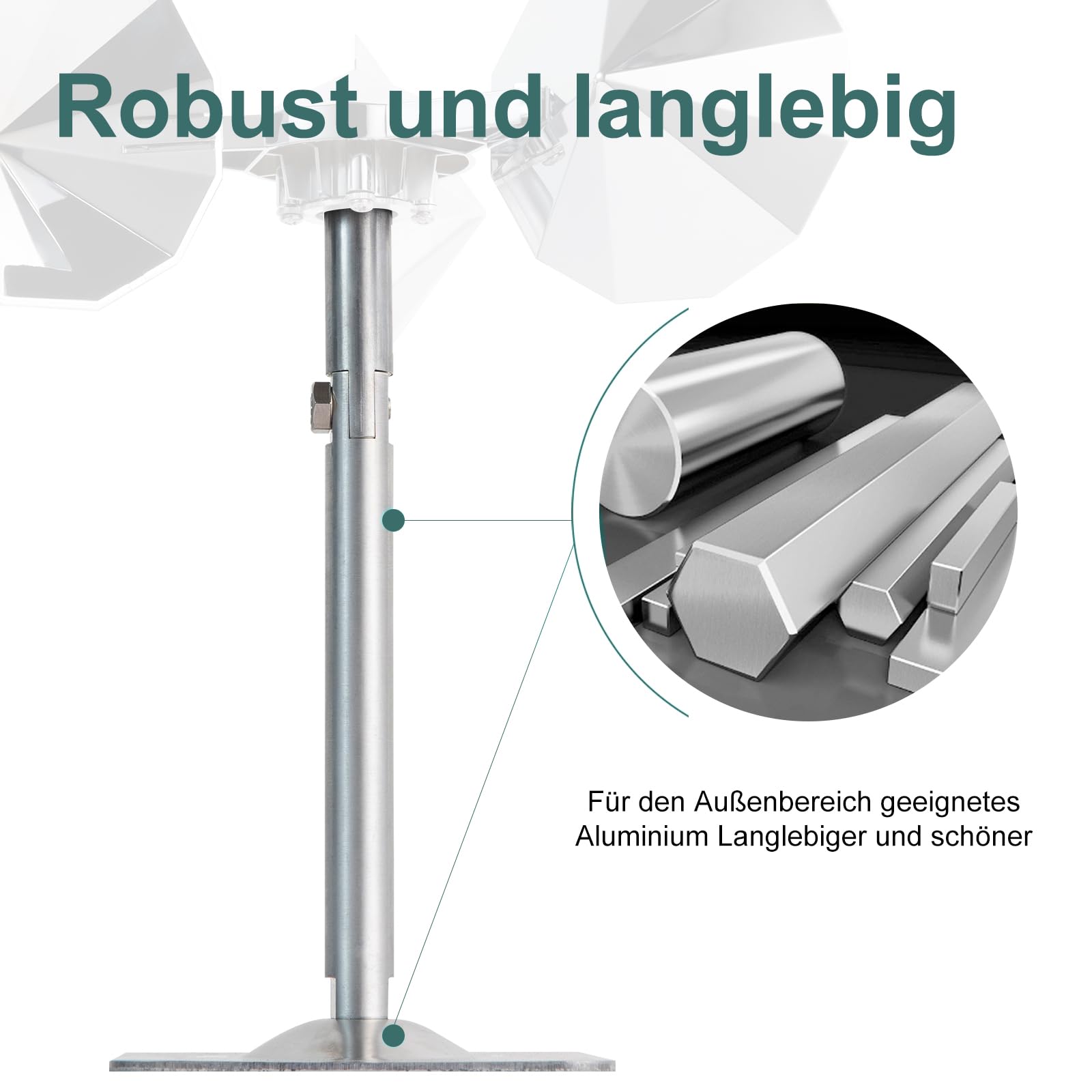 OFFO Taubenabwehr, Vogelabwehr Windspiel Specht Abwehr, 360° Reflexion, mit Aluminium-Basis, Vogelschreck Vogelabwehr, Specht Abwehr Fassade,1Stück.