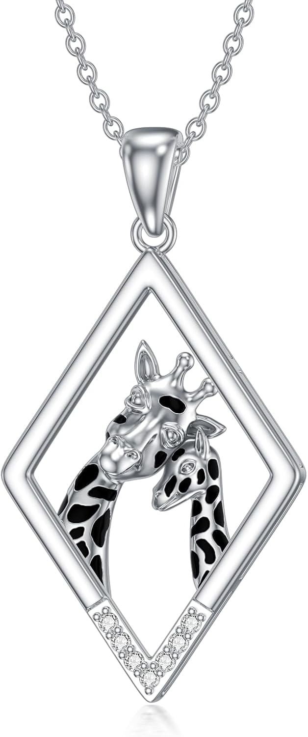 Giraffe Necklace with Diamond 925 Sterling Silver Martinique Ubuy