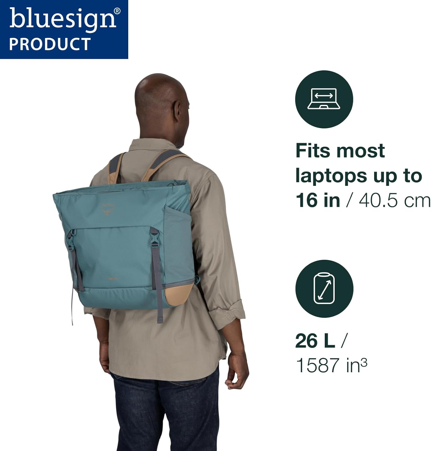 Osprey Daylite Large Tote Weekend Pack - Shoulder or Backpack Carry with Laptop Sleeve & Shoe Compartment - Image 2