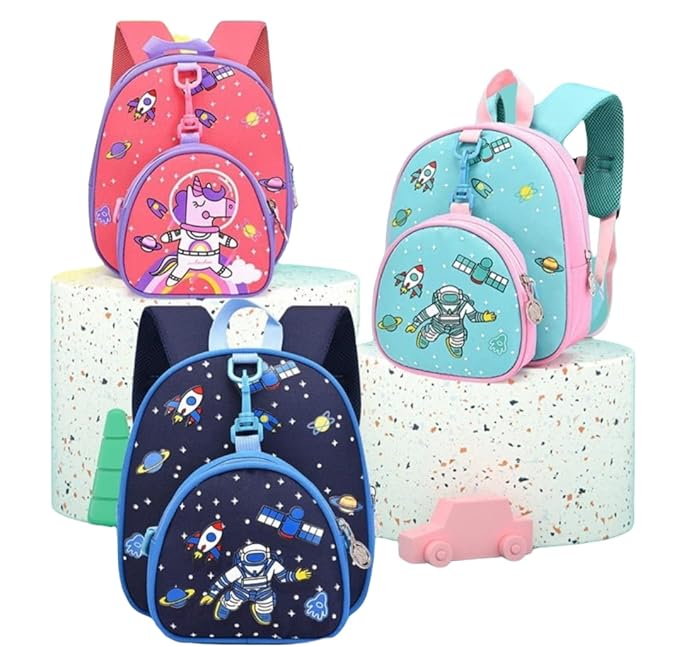 2 in 1 sling bag and backpack kit Baby Kids for Girls & Boys for Toddler Baby Gift for 3-5 Years Old Child (Unicorn, Space Designs are available) (Color As Availability Ships) (Pack Of 1)