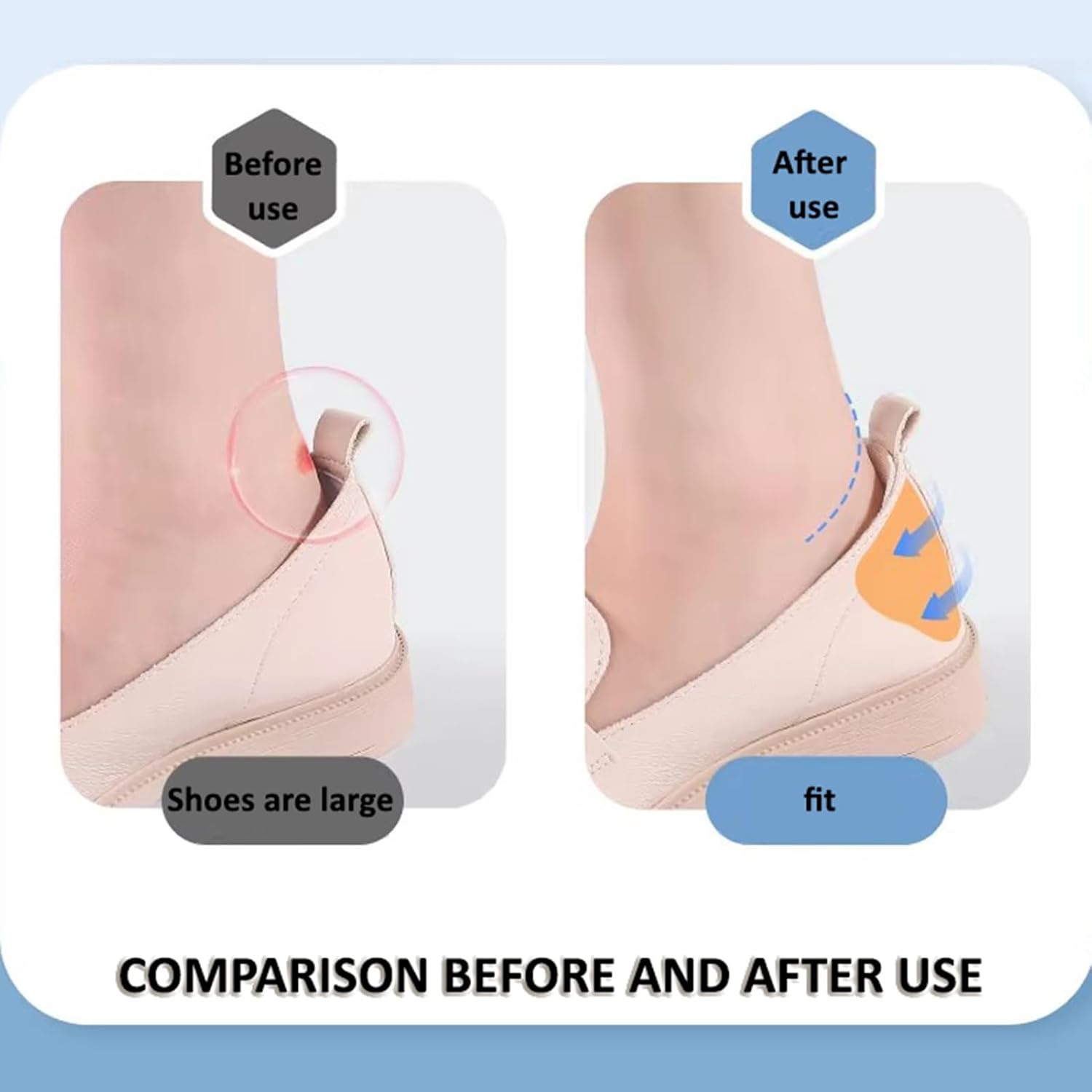 靴 かかと 粘着式ヒールグリップ、再利用可能なヒールガードライナー、女性、男性用、かかとの滑り、こすれ、水ぶくれ、足の痛みを防ぎます