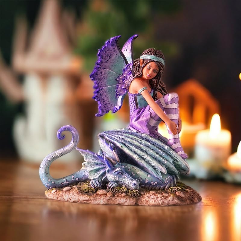 Statuette fée et dragon de collection Amy Brown Dragon Perch 14 cm