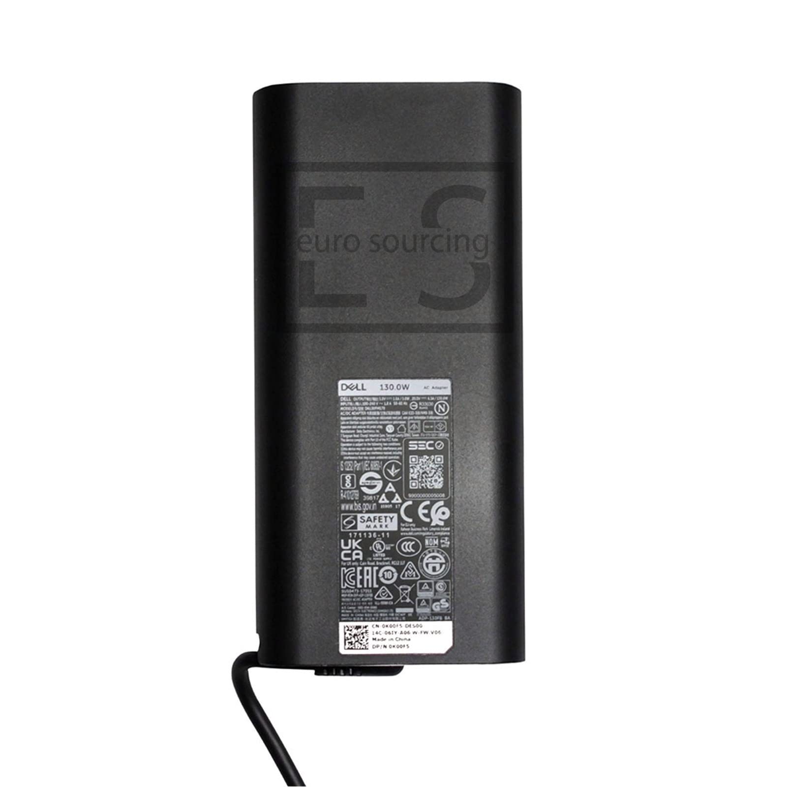 Nuevo cargador original DELL compatible con Dell 492-BCWZ, 492-BDNK, 492-BDPB, 492-BDQD, 4RNWT, 4TPNY, 5T2HP, 6NG4C, 7MP1P, 82R6C, 93KG9, 978N3, 9JG5W Fuente de alimentación USB-C 130W Adaptador de CA