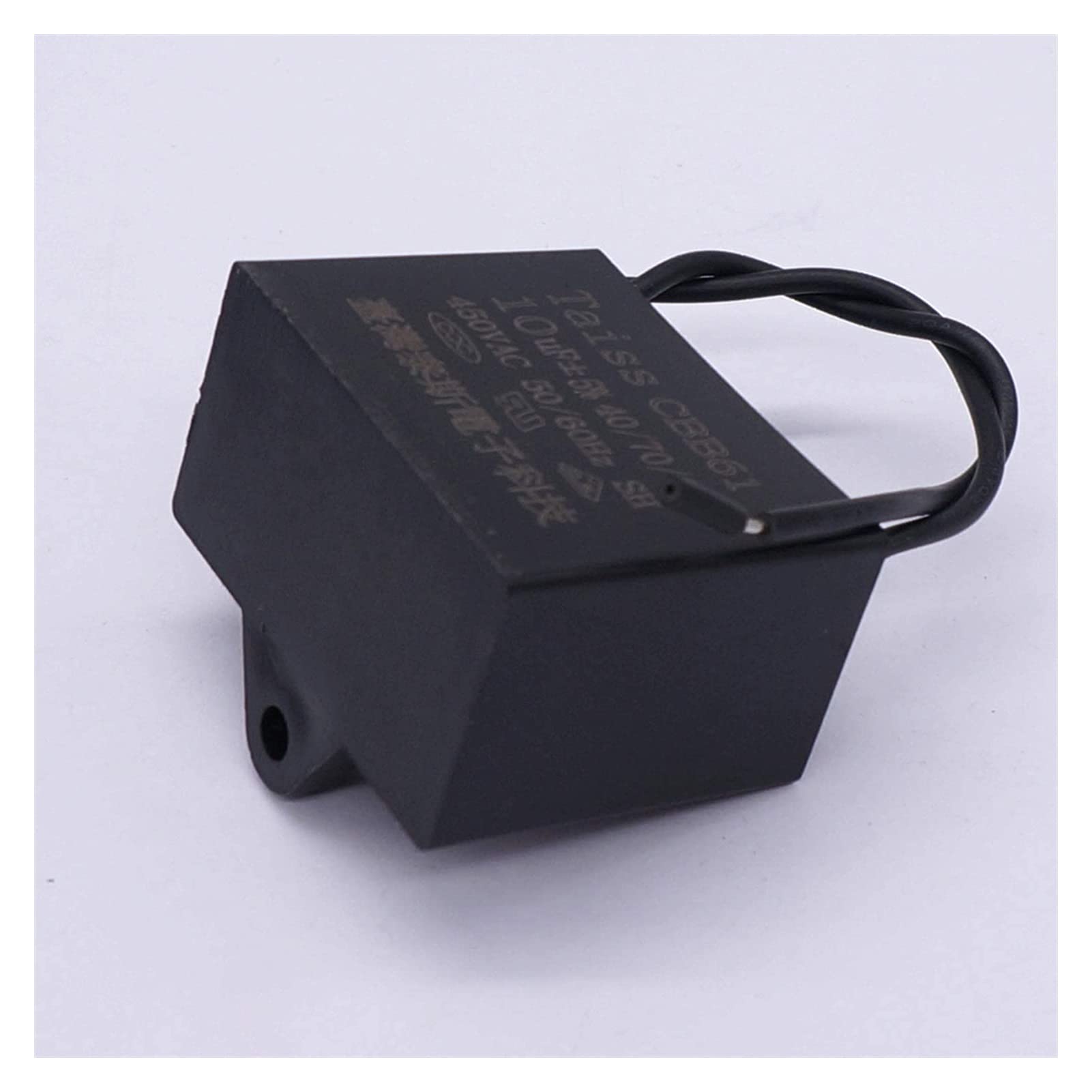 CBB61 - Condensador de ventilador de techo de 4.5uf para New Tech 2 cables, 50/60Hz 450VAC (tamaño: 2pcs-10uf)