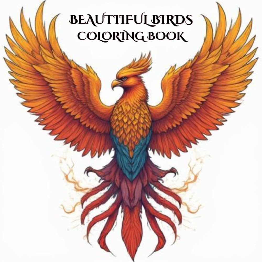 Beautifil Birds: Coloring book for peaceful mind.