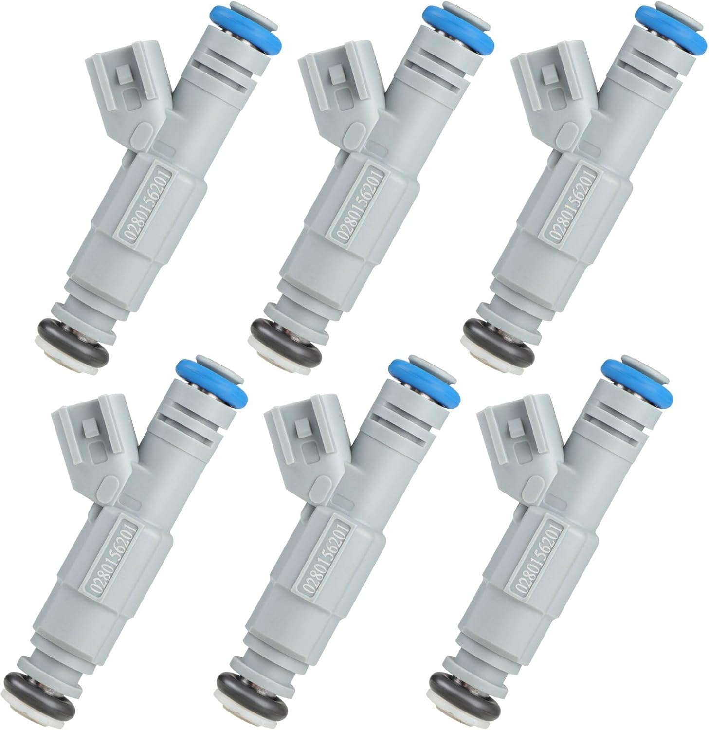 FJ723 Fuel Injectors ANGLEWIDE 12576416 Fuel Injectors Set fit for 2004 2005 2006 2007 for Pontiac Grand Prix 3.8L, 4 Holes 6Pcs replace for 0280156201
