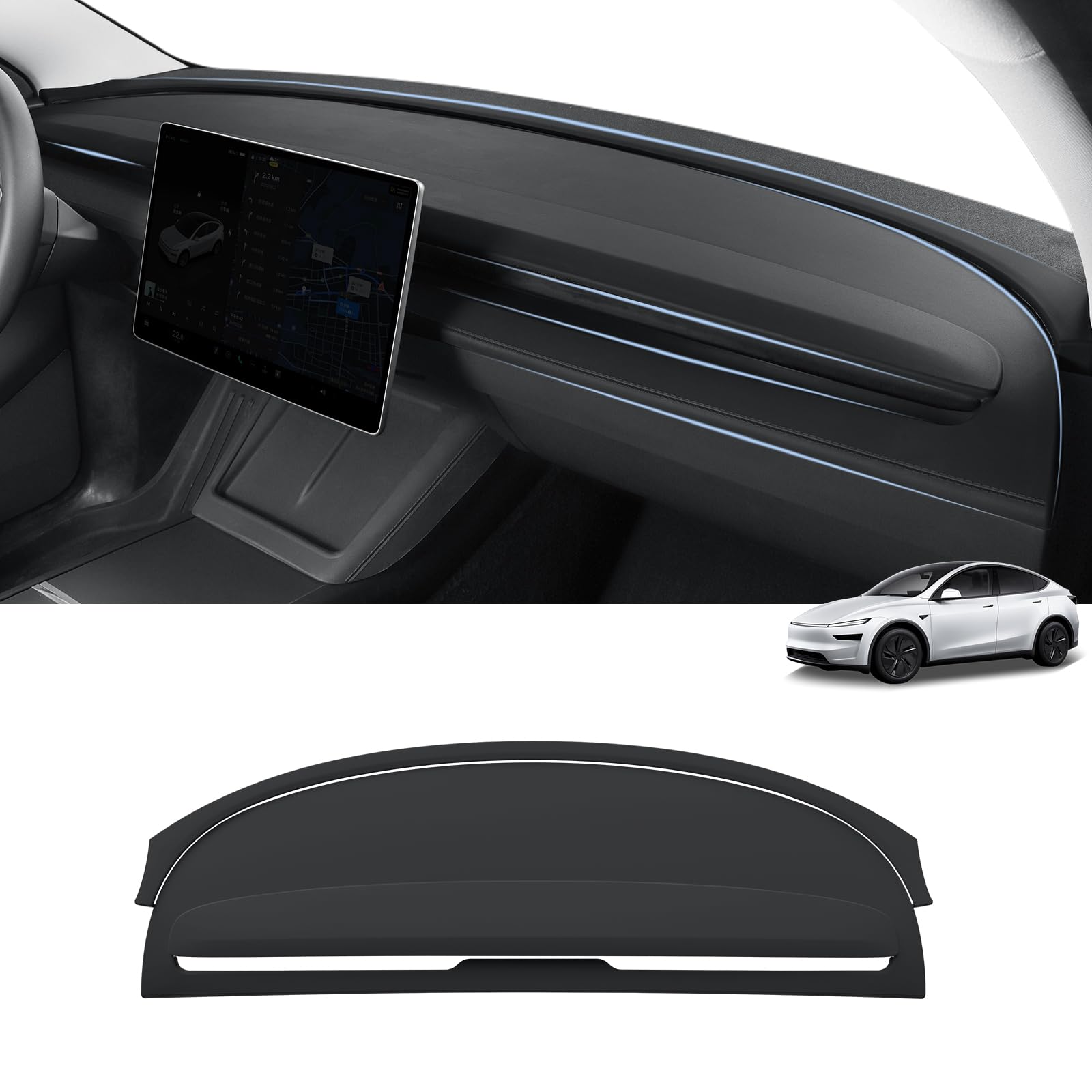Photo 1 of LUCKEASY Dashboard Cover for Tesla Model Y Juniper 2025 2026