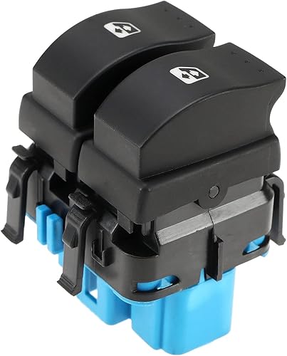 eMagTech Botón de control de interruptor de ventana de repuesto 8200107772 compatible con Renault Mégane 2 2002-2008 Scénic 2 2003-2009 Botón de