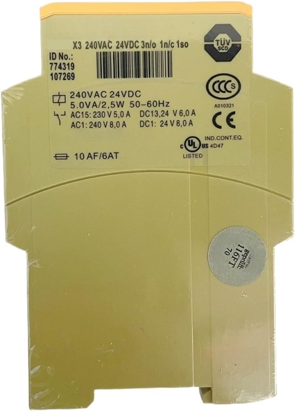 X3 774319 Relay Module 24VDC 240VAC 3n/o 1n/c 1so