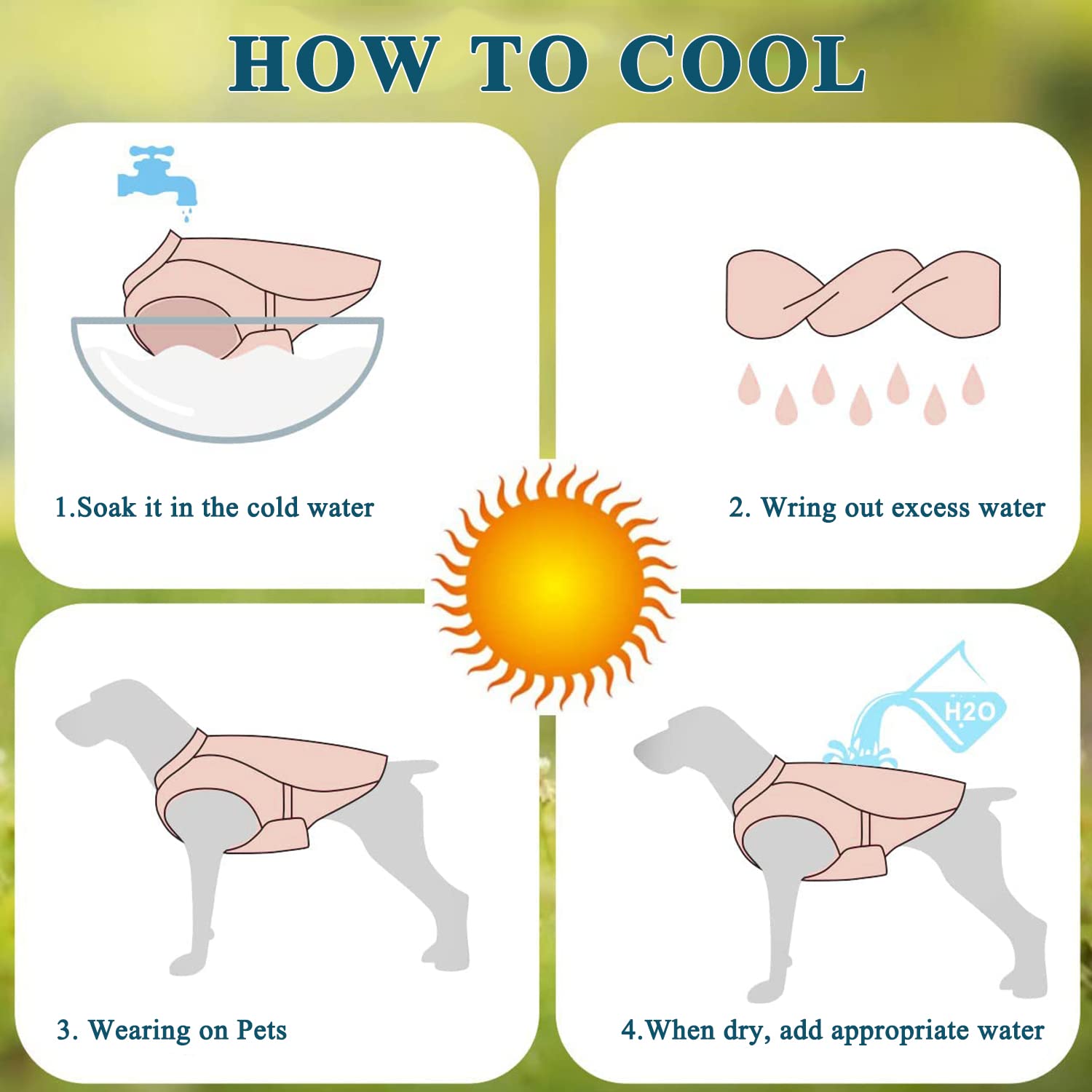 Chaleco Refrescante para Perro con Arnés D-Snap, Protección Solar - Tiras Reflectantes, Correas Ajustables, Malla Transpirable - Abrigo Deportivo Refrescante para Perros Pequeños Medianos Grandes