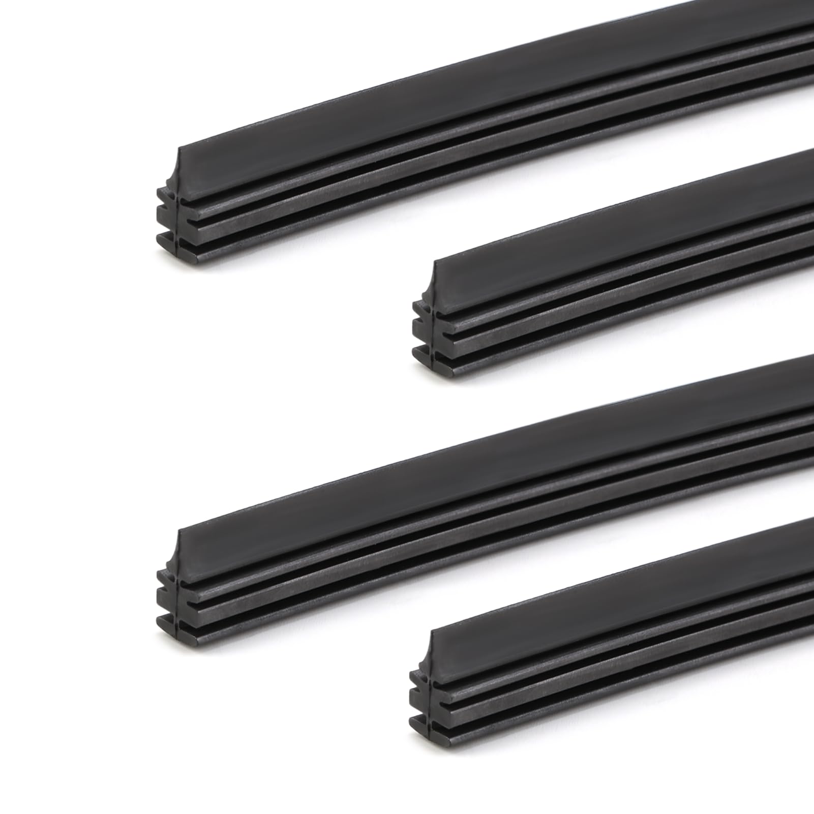 4Pcs 32" Wiper Blade Refills Windscreen Wiper Rubber Strips Universal Car Frameless Replacement Windshield Front Rear Wiper Blades Refills Parts for Most Auto Vehicle Vans Trucks Buses, Gray-black