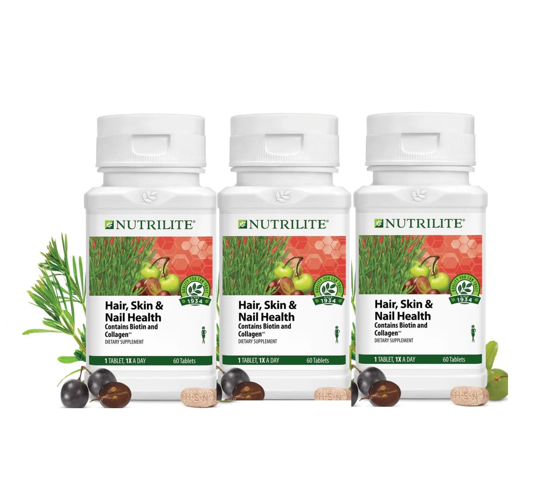 Nutrilite Hair/Skin & Nails Vitamin Complex (60 Tablets,3 Bottles)