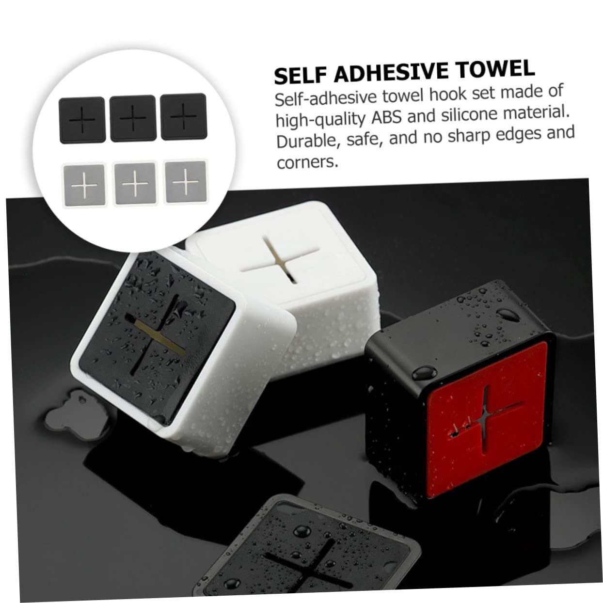 BESTonZON 18 Uds Tapón De Almacenamiento De Toallas Ganchos De Almacenamiento Para El Hogar De Cocina Ganchos Para Toallas De Baño Ganchos Para Toallas Soporte Adhesivo Para Toallas De Té