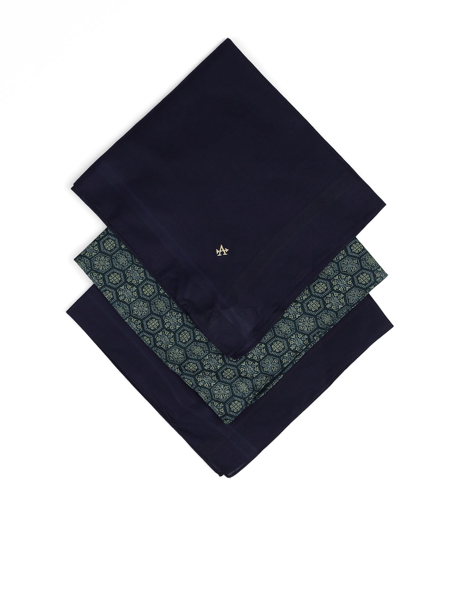 arrow Men's Striped Border Cotton Handkerchief - Pack Of 3-picture-35