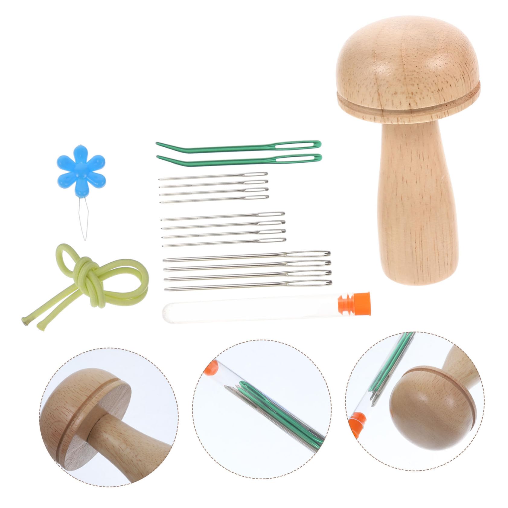 NUOBESTY 3ensembles Aiguille à Tricoter Multi-fonctionnelle Kit De Couture Outils De Réparation Et Artisanat Aiguilles à Repriser Coudre Pour Vêtements Bonnets Et Pulls Couleurs
