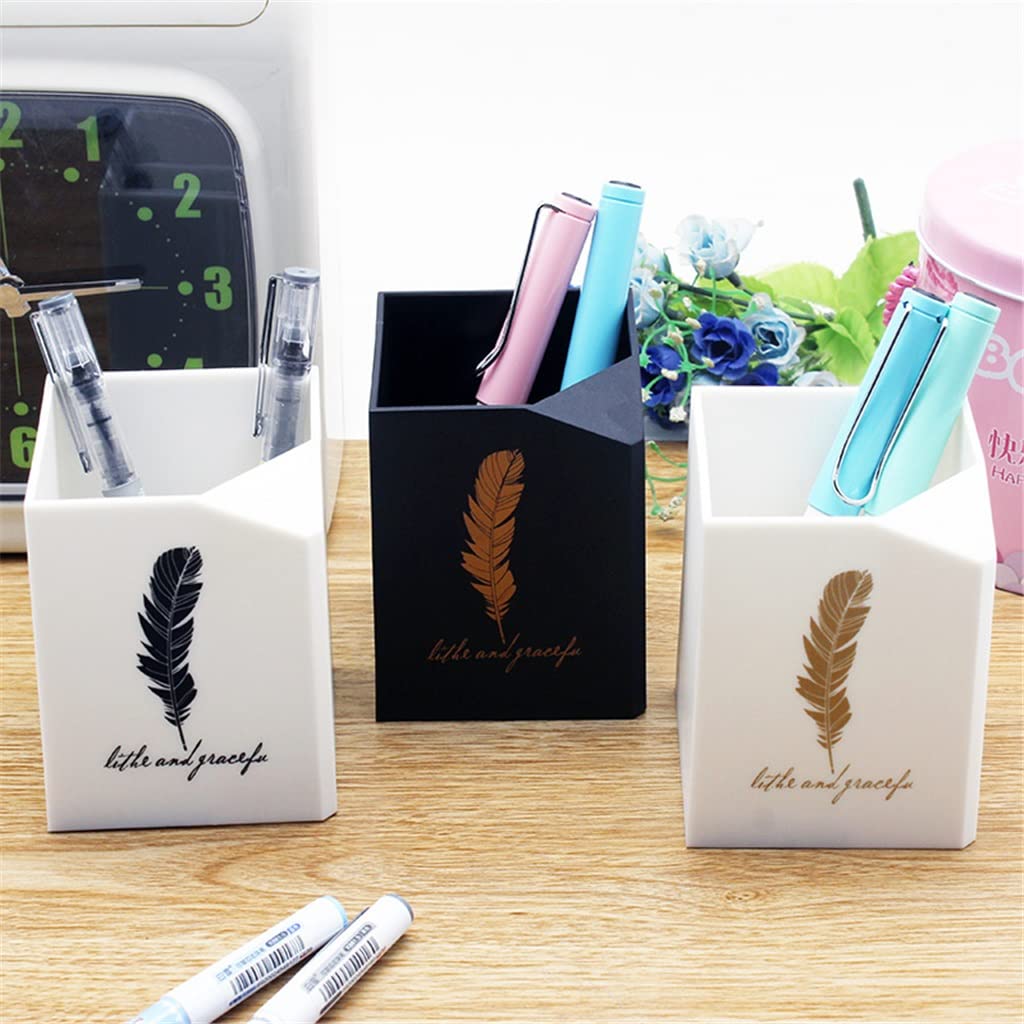 Accesorios de Escritorio de Oficina Portalápices Caja de Almacenamiento de lápices Organizador de Escritorio Papelería de Oficina Escolar (Un tamaño)